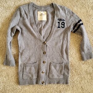 Hollister Gray Cardigan Sweater
